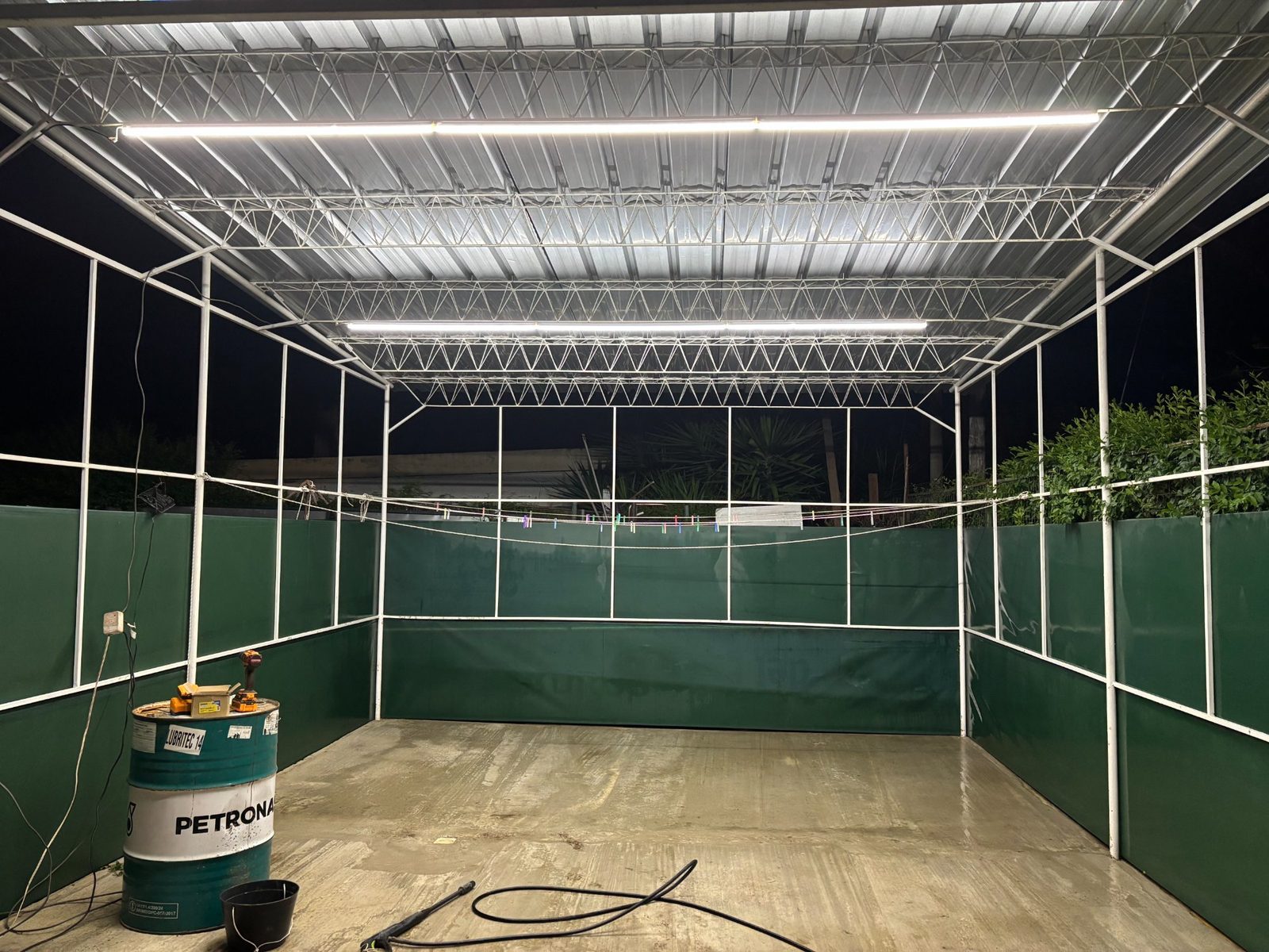 Estructura de galpón industrial metálico